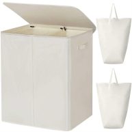 WOWLIVE 154L Double Laundry Hamper with Lid and Removable Laundry Bags