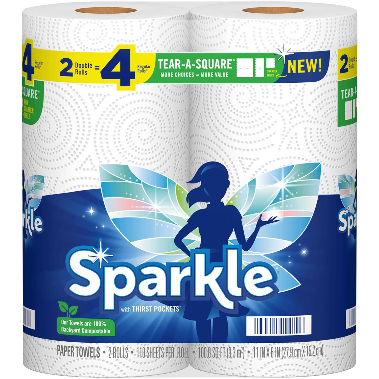 Sparkle Tear-A-Square Paper Towels
