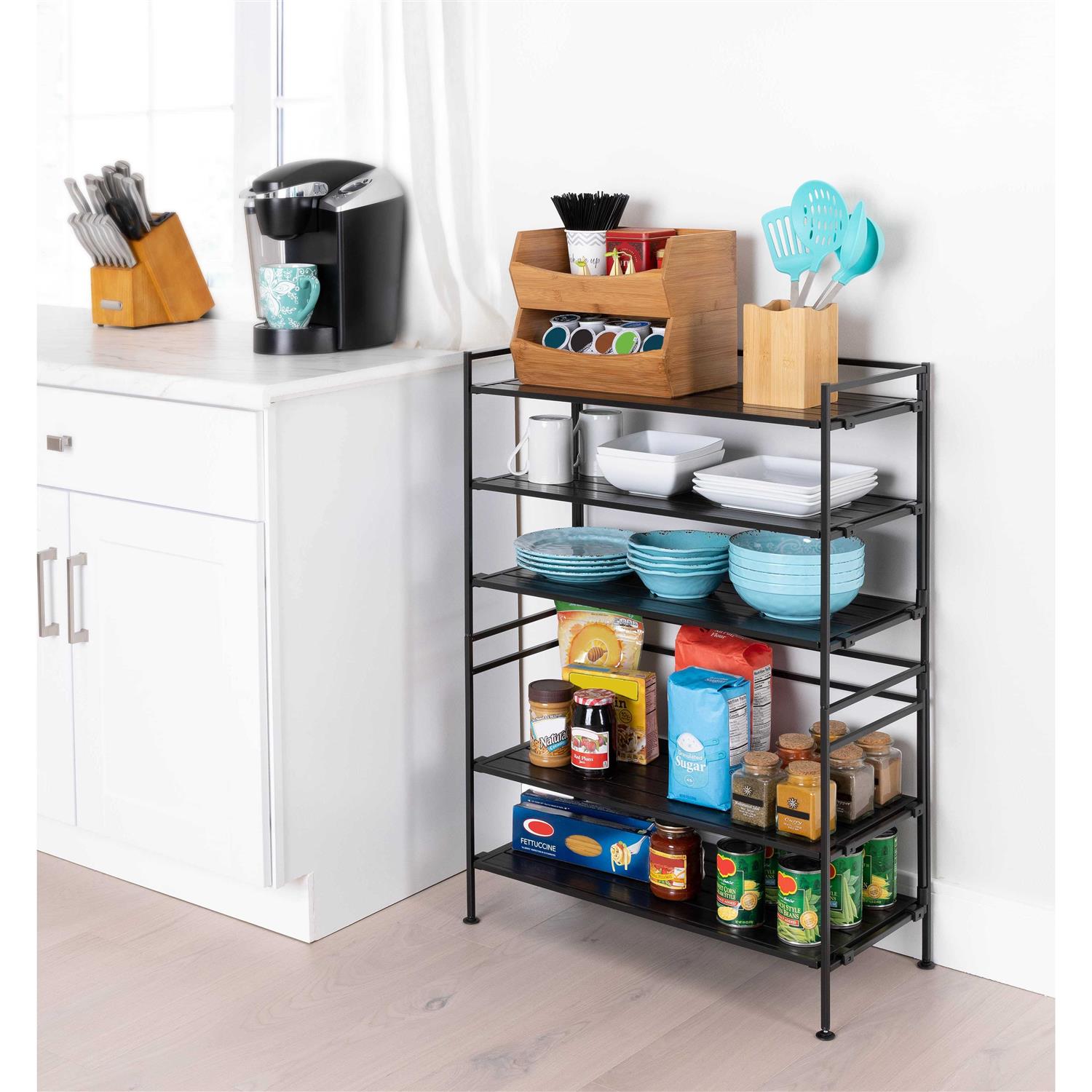 Seville Classics 3-Tier Stackable Interlock 12-Pair Resin Slat Sturdy Metal Frame Shoe Storage Rack Organizer - Image 3