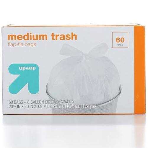 Up & Up Flap-Tieal Medium Unscented Trash Bags