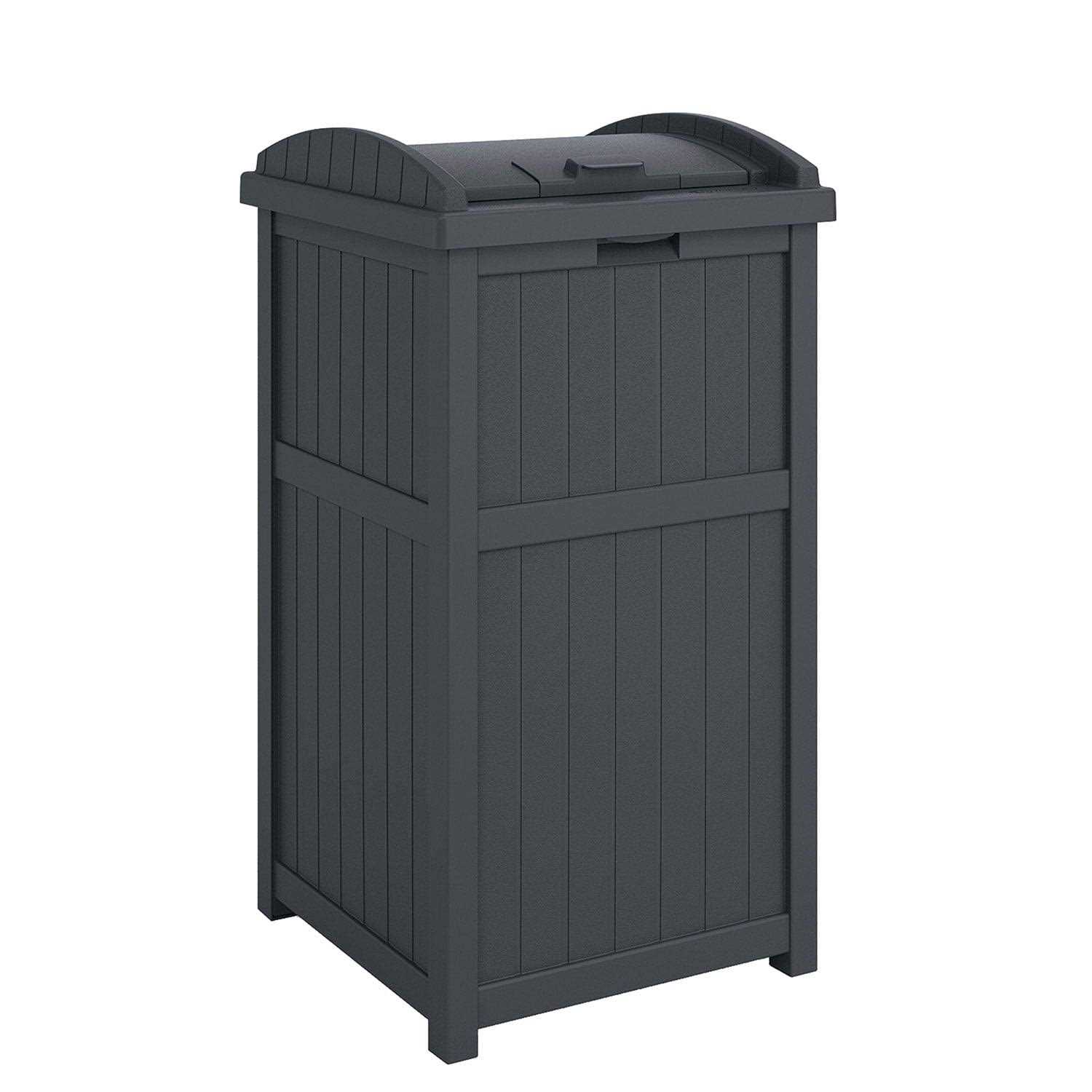 Suncast 30 Gallon Hideaway Trash Waste Outdoor