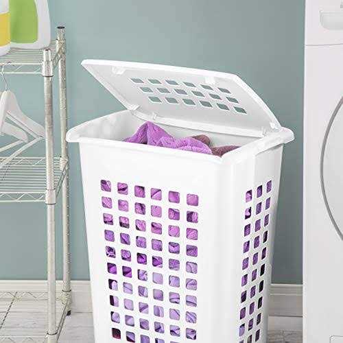 Sterilite Rectangular LiftTop Laundry Hamper Plastic - Image 3