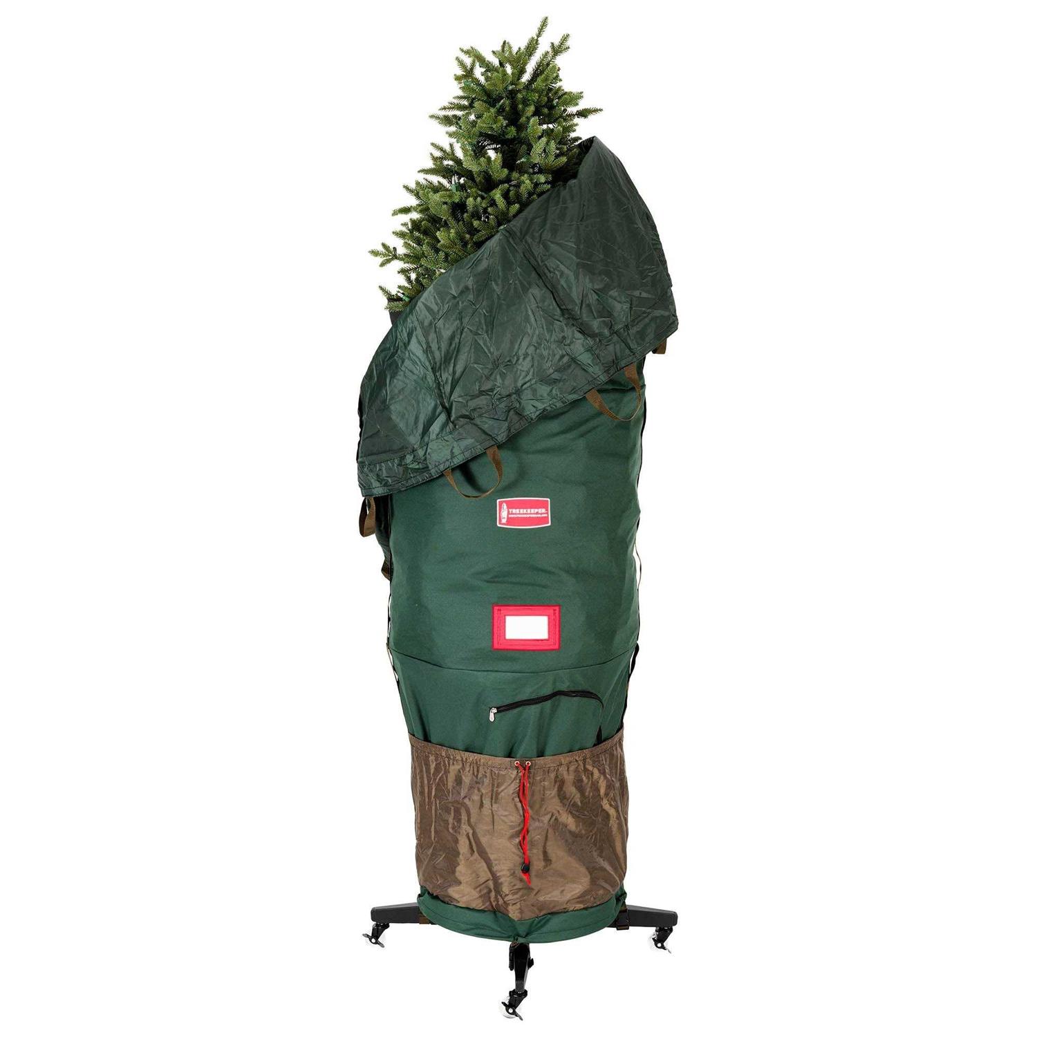 TreeKeeper Large Upright Tree Storage Bag w/ Rolling Tree Stand