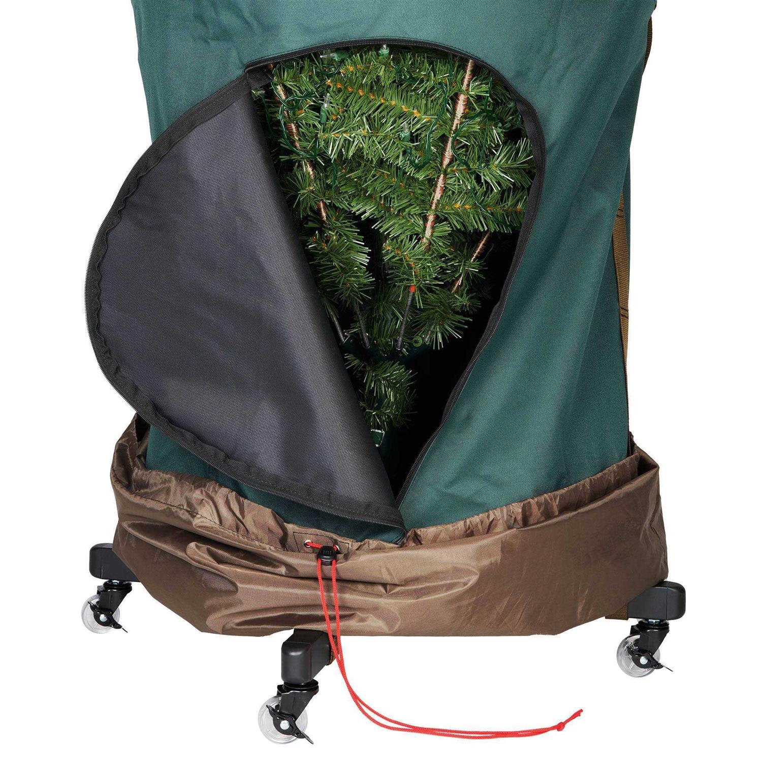 TreeKeeper Large Upright Tree Storage Bag w/ Rolling Tree Stand - Image 2