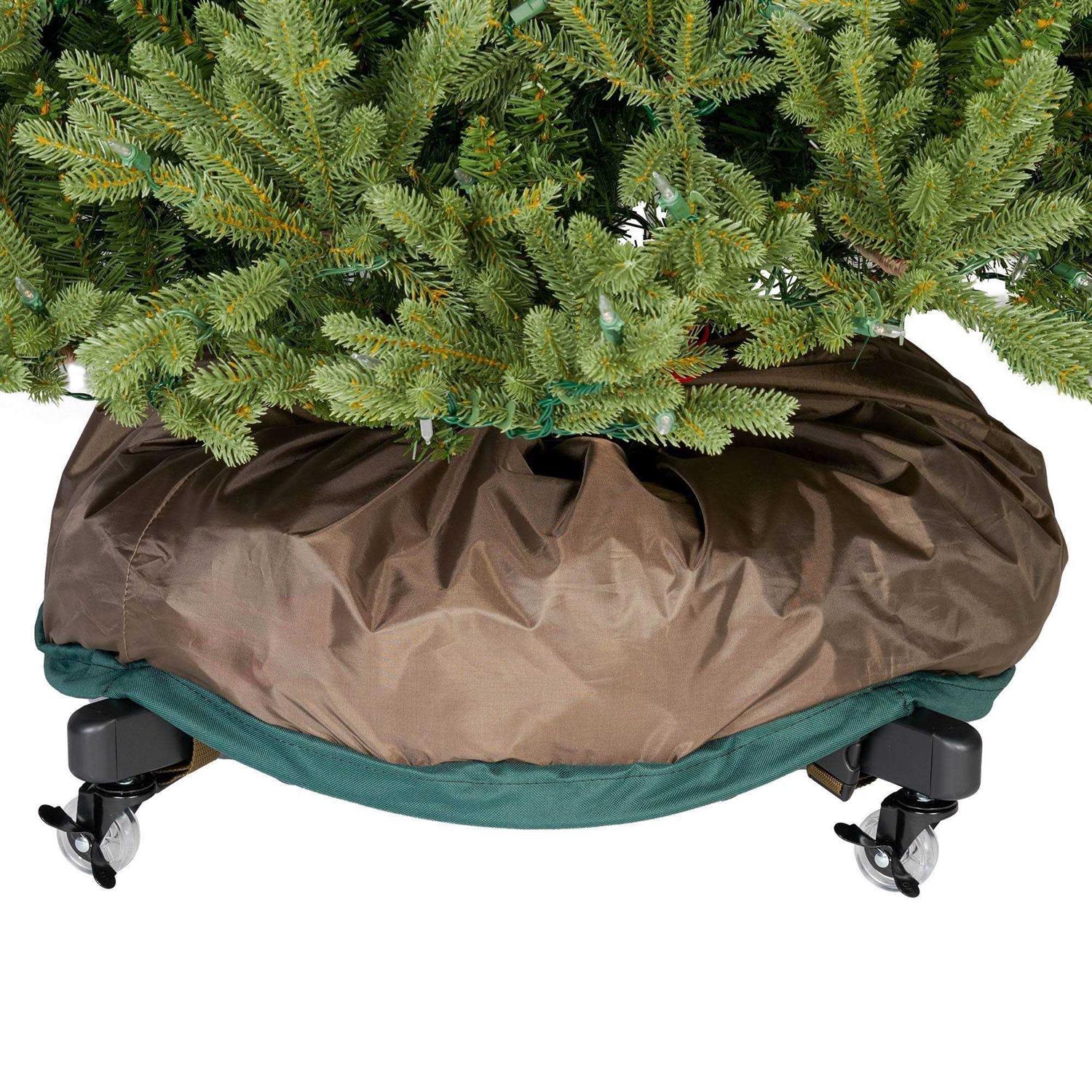 TreeKeeper Large Upright Tree Storage Bag w/ Rolling Tree Stand - Image 3