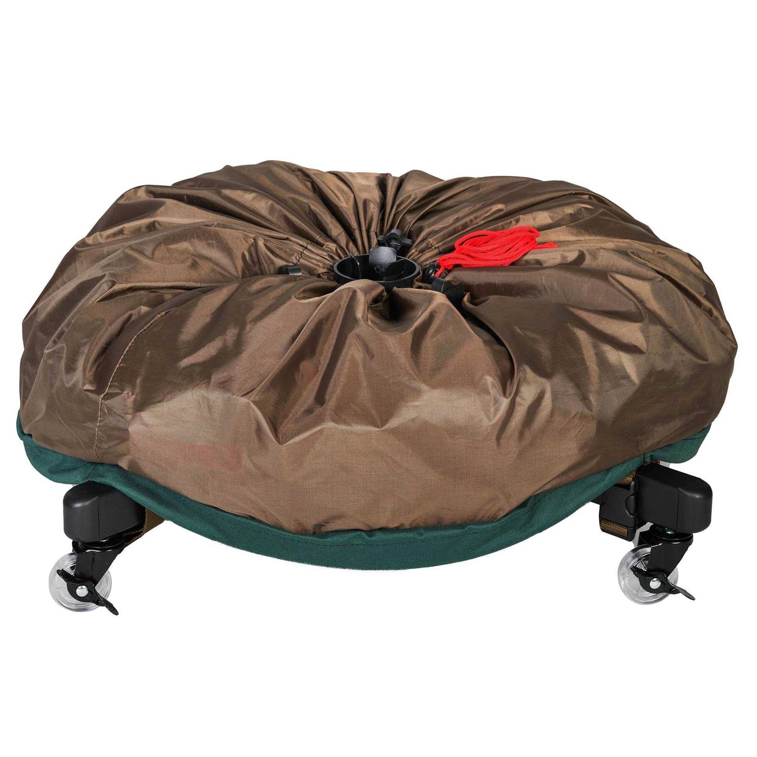 TreeKeeper Large Upright Tree Storage Bag w/ Rolling Tree Stand - Image 5