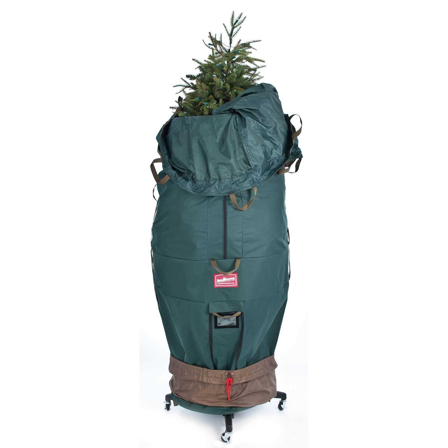 TreeKeeper Large Upright Tree Storage Bag w/ Rolling Tree Stand