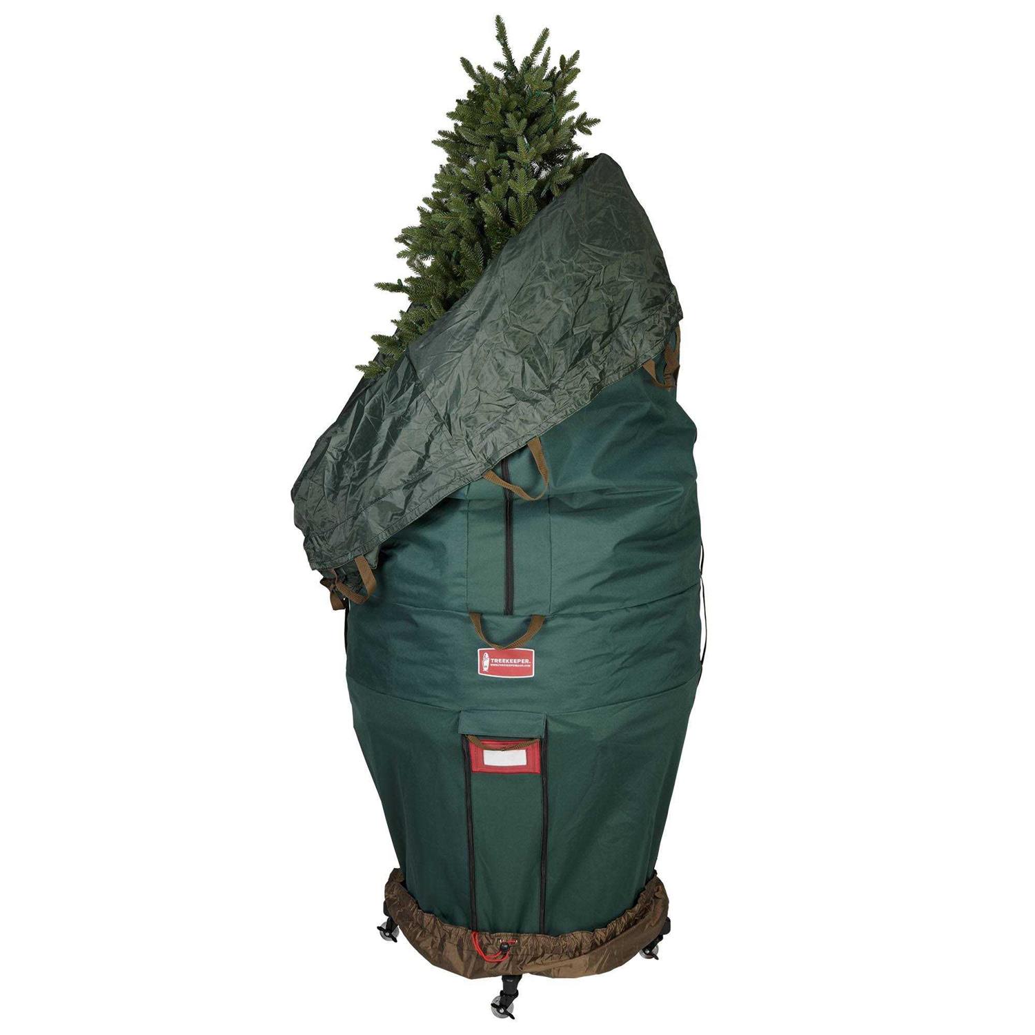 TreeKeeper Large Upright Tree Storage Bag w/ Rolling Tree Stand - Image 4