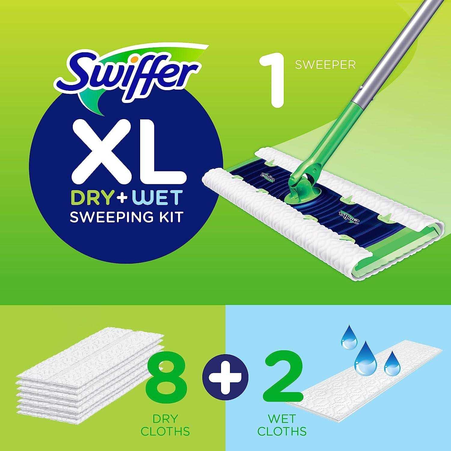 Swiffer Sweeper Mop 16.5 x 9 White Cloth Head - Image 2