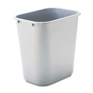 Rubbermaid Commercial Deskside Plastic Wastebasket FG295600GRAY