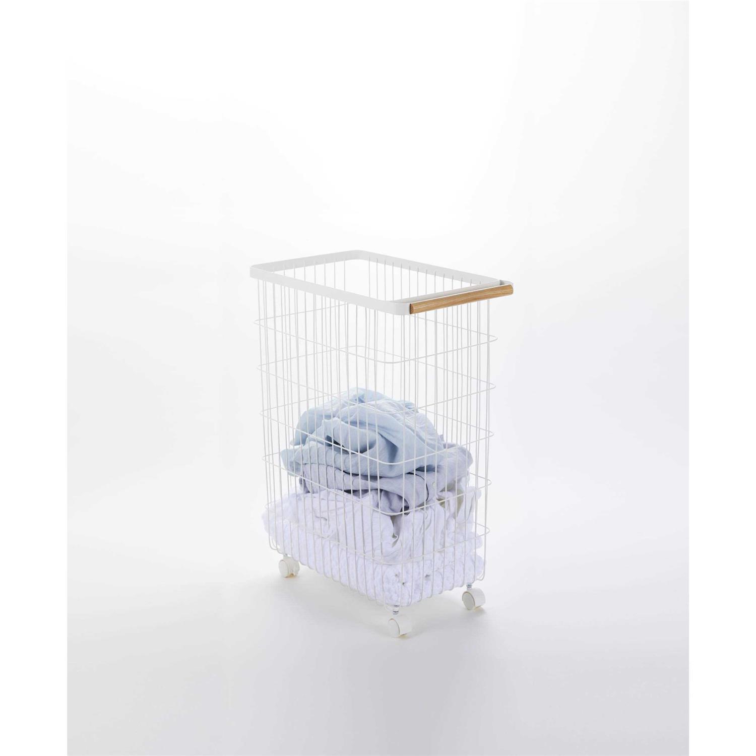 Yamazaki Tosca Slim Rolling Laundry Basket - Image 3