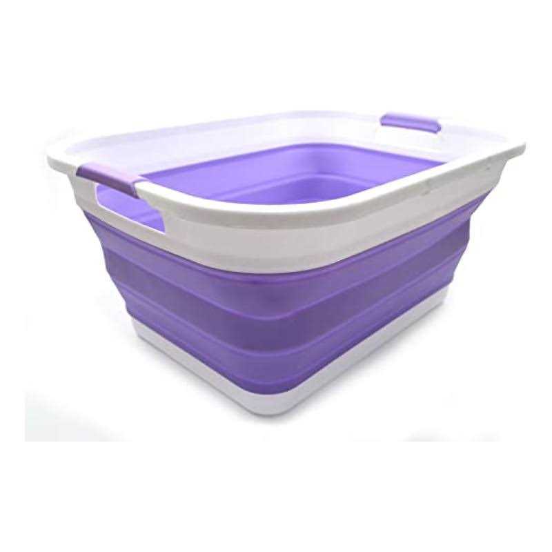 Sammart 41L Collapsible Plastic Laundry Basket Foldable Pop Up Storage Container/Organizer