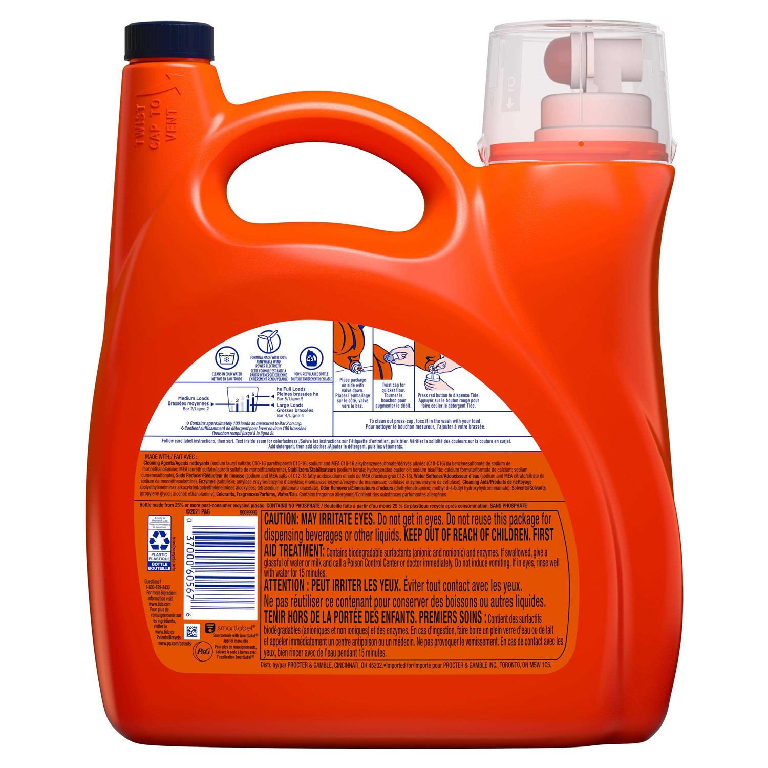 Tide With a Touch of Downy Liquid Laundry Detergent April Fresh - Image 2