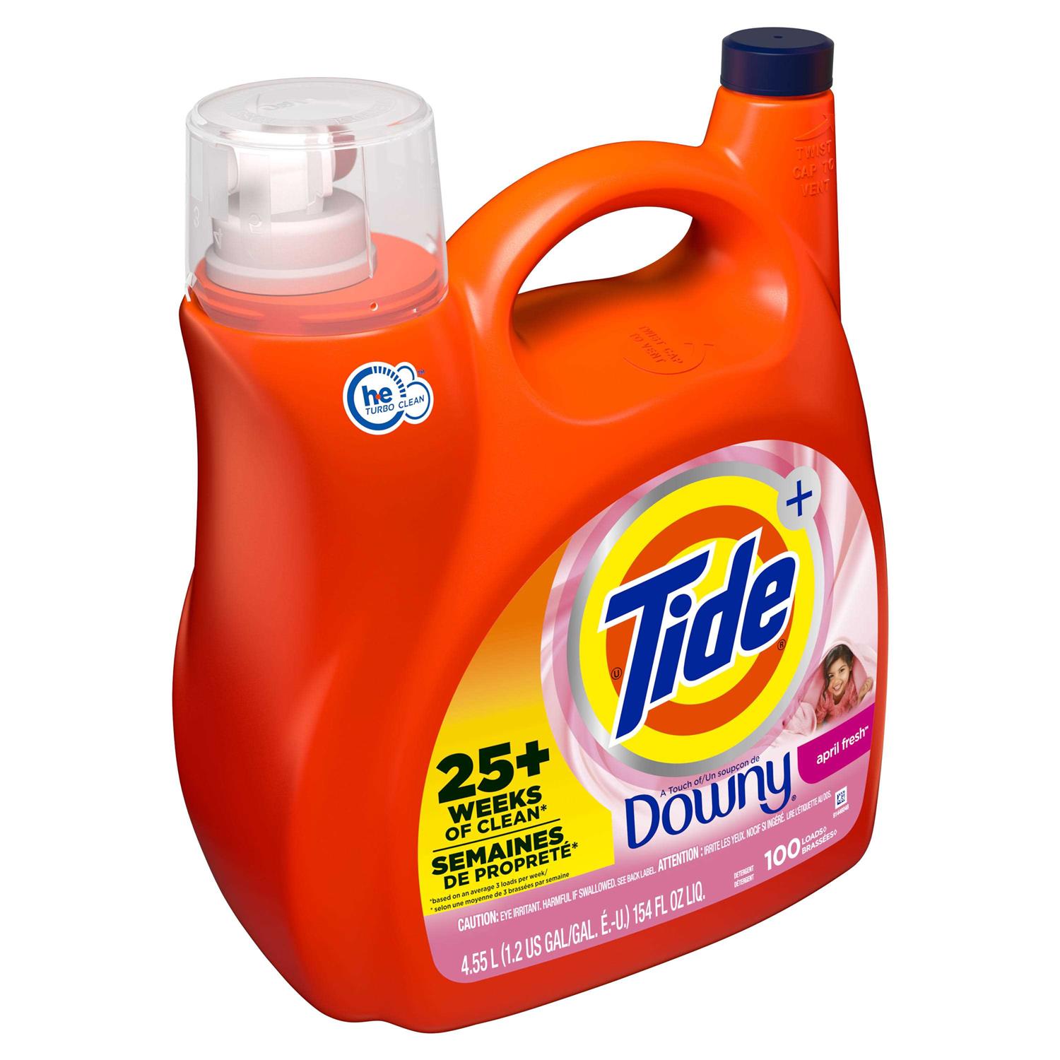 Tide With a Touch of Downy Liquid Laundry Detergent April Fresh - Image 3