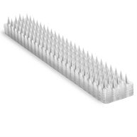 Touri 24 Pack 33ft Outdoor Transparent Clear PVC Bird Defender Spikes Strips for Indoor Outdoor use Keep Pigeon