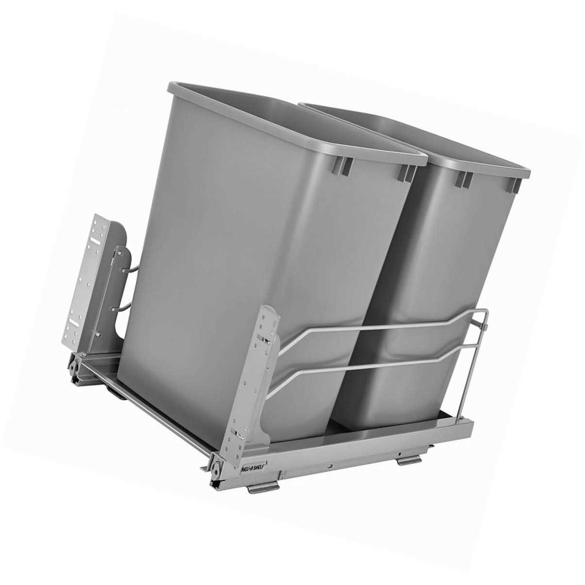 Rev-A-Shelf Double 35 Quart Pull-Out Waste Container Soft-Close 53WC-1835SCDM-217 - Image 4
