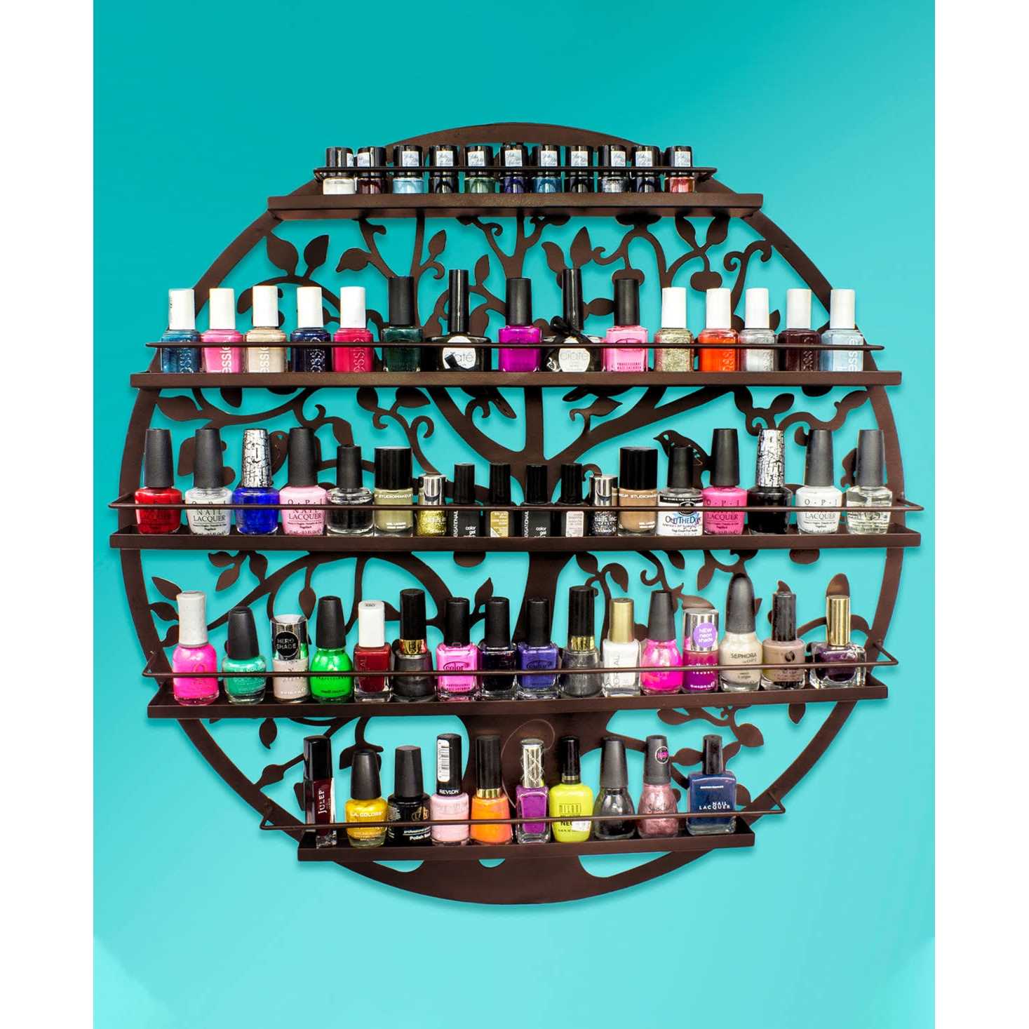 Sorbus Wall Mounted 5 Tier Nail Polish Rack - Image 2