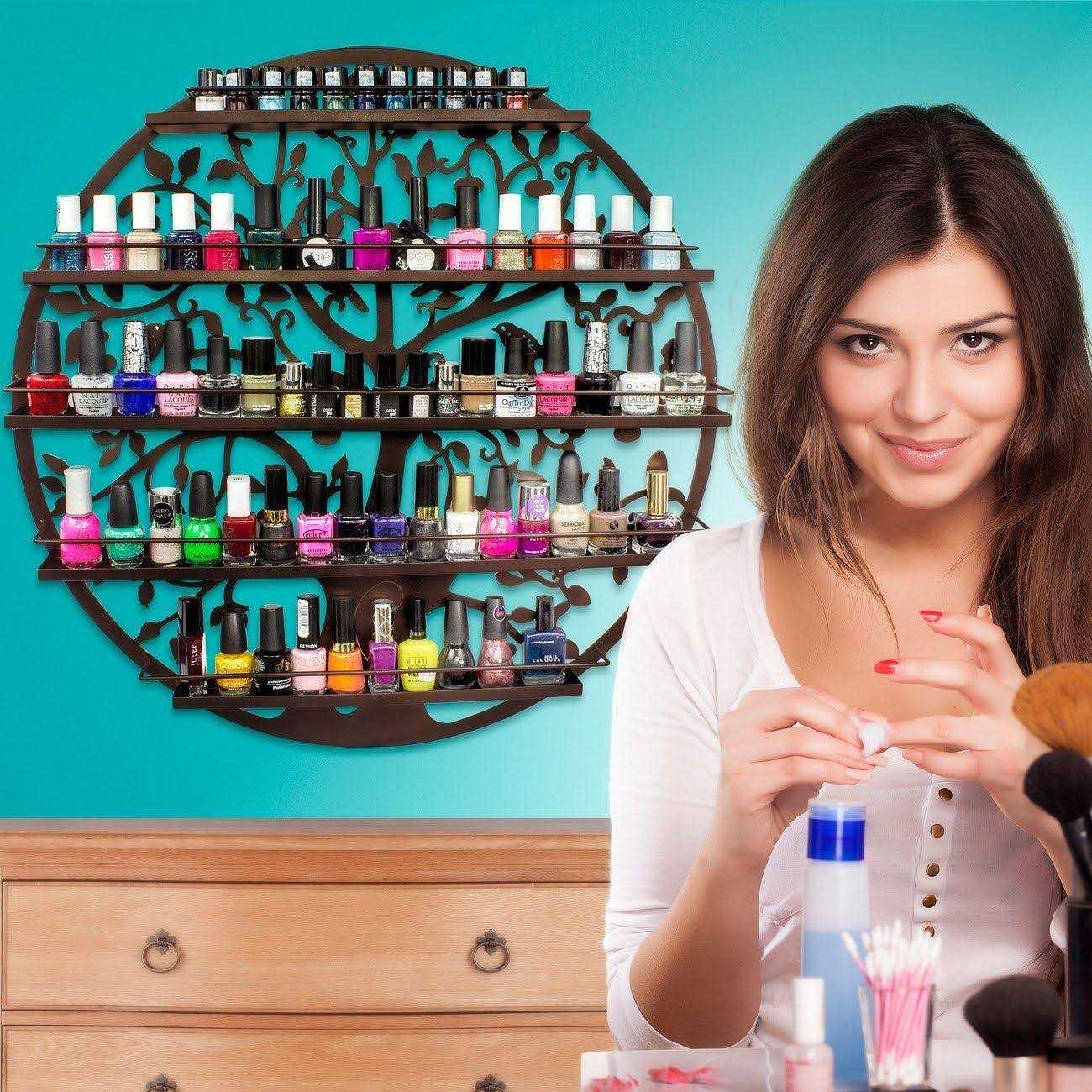 Sorbus Wall Mounted 5 Tier Nail Polish Rack - Image 3