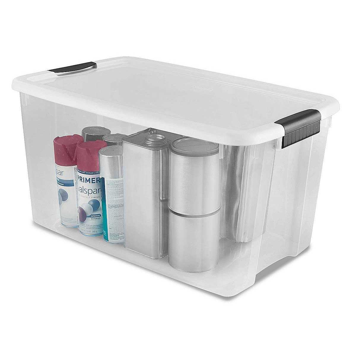 Sterilite Storage Containers – Clear Storage Boxes 20 x 12 x 11 – Carton of 4 – S-14600