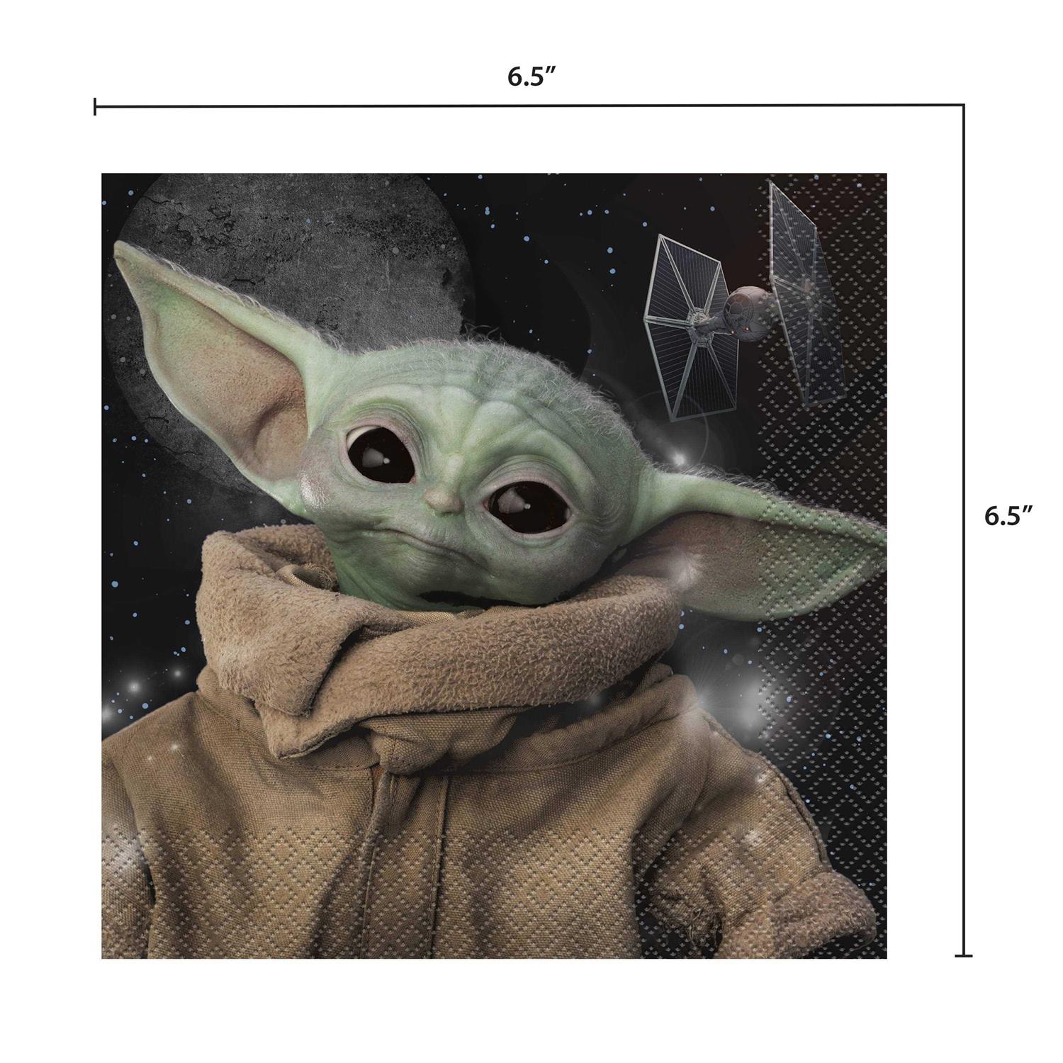 Star Wars The Mandalorian The Child Baby Yoda Birthday Paper Luncheon Napkins - Image 2