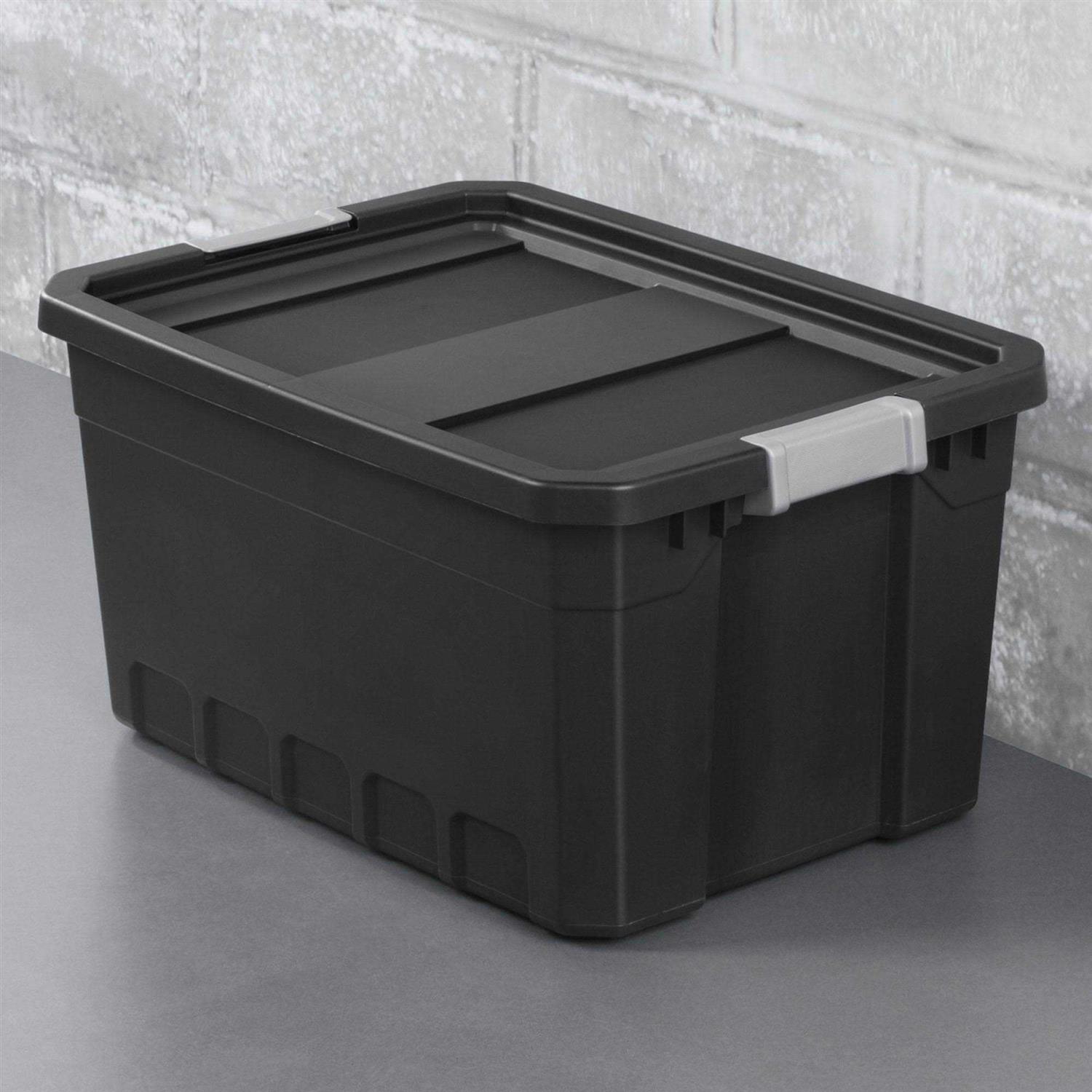 Sterilite Rugged Industrial Stackable Storage Tote w/ Lid - Image 2