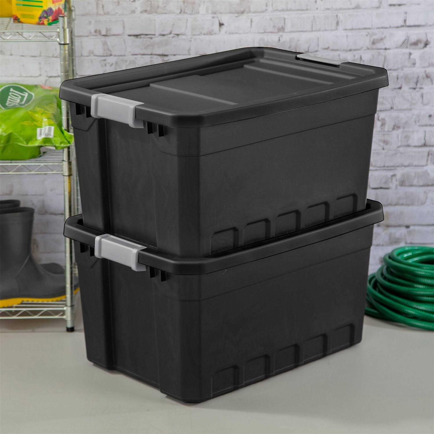 Sterilite Rugged Industrial Stackable Storage Tote w/ Lid - Image 3