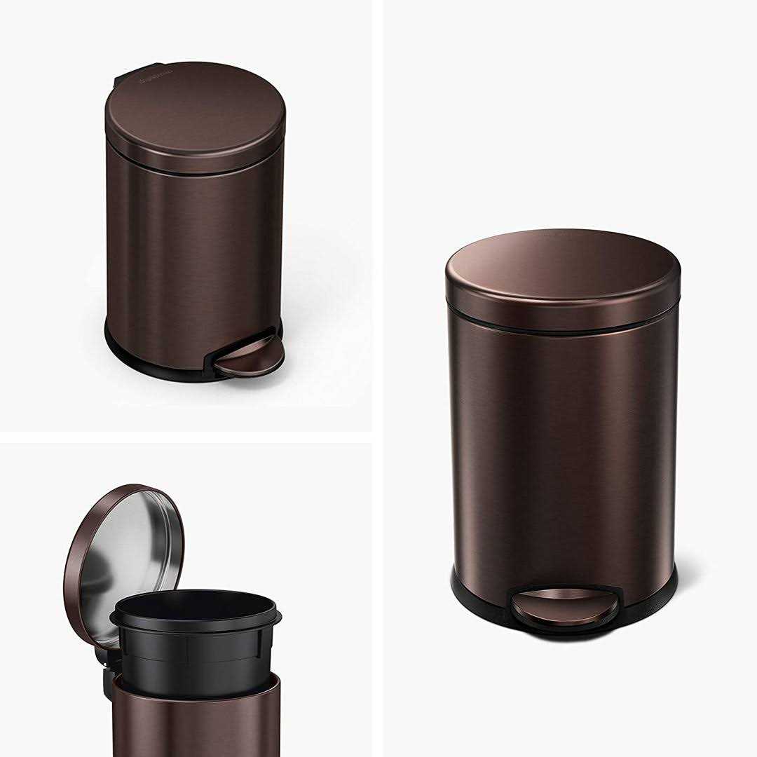 simplehuman 4.5L Round Step Trash Can - Image 4