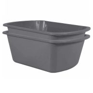 Vakly Wash Basins – Rectangular Plastic Hospital Bedside Soaking Tub Small 7 Quart Graduated Bucket