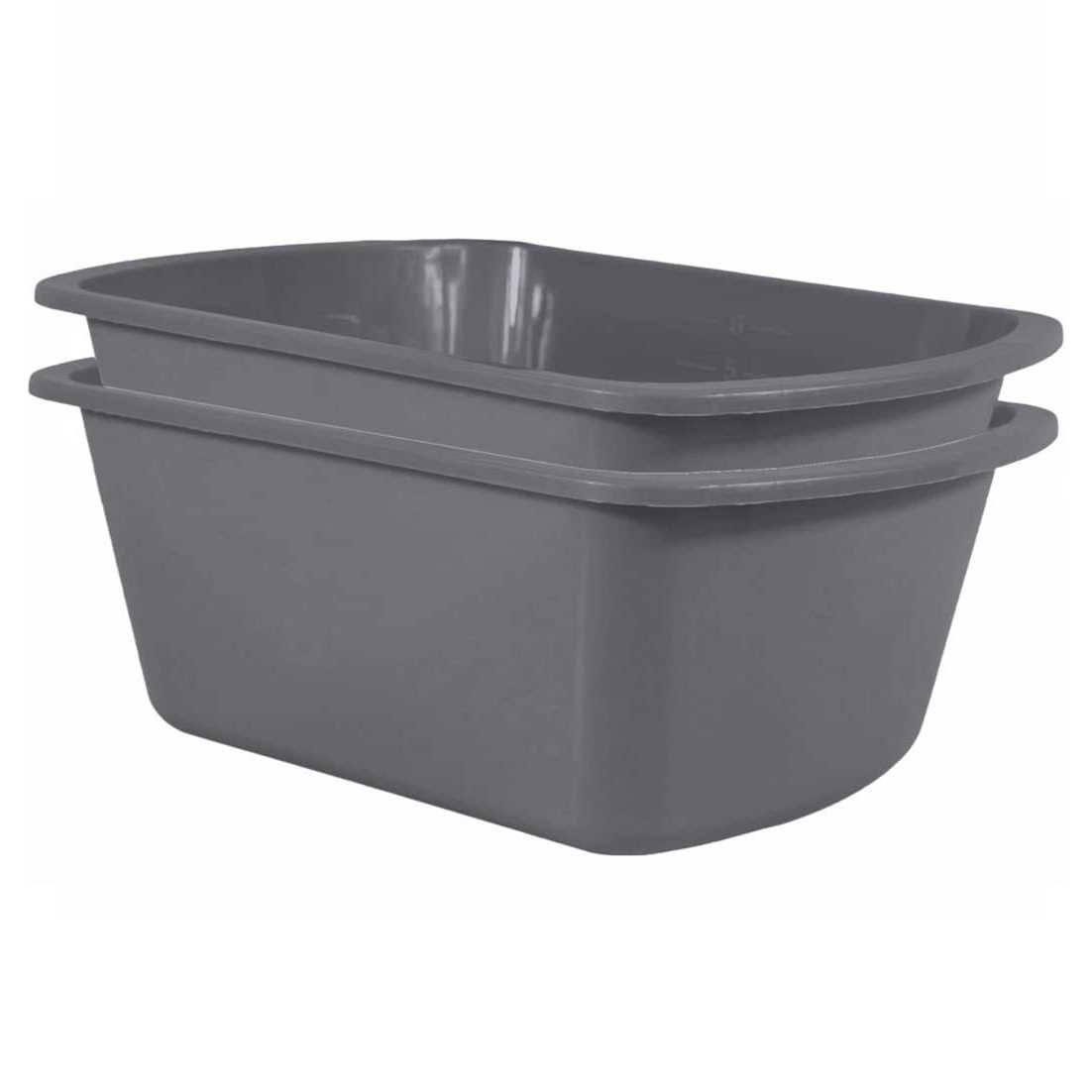 Vakly Wash Basins – Rectangular Plastic Hospital Bedside Soaking Tub Small 7 Quart Graduated Bucket