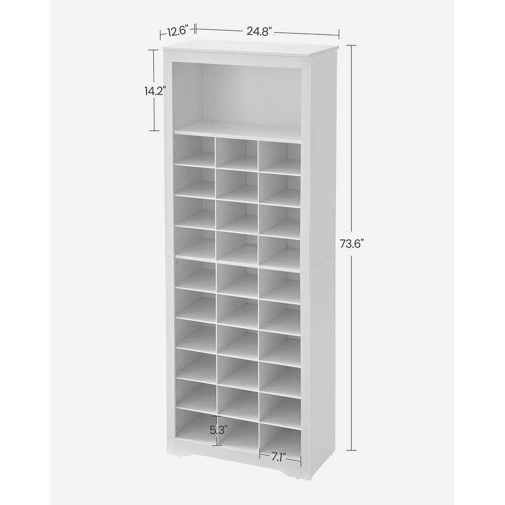 VASAGLE Shoe Storage Cabinet 10 Tier Shoe Rack Organizer Holds Up to 30 Pairs of Shoes - Image 4