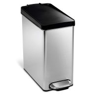 simplehuman Brushed Stainless Steel 10-Liter Profile Step Trash Can