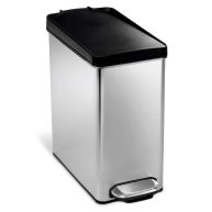 simplehuman Brushed Stainless Steel 10-Liter Profile Step Trash Can