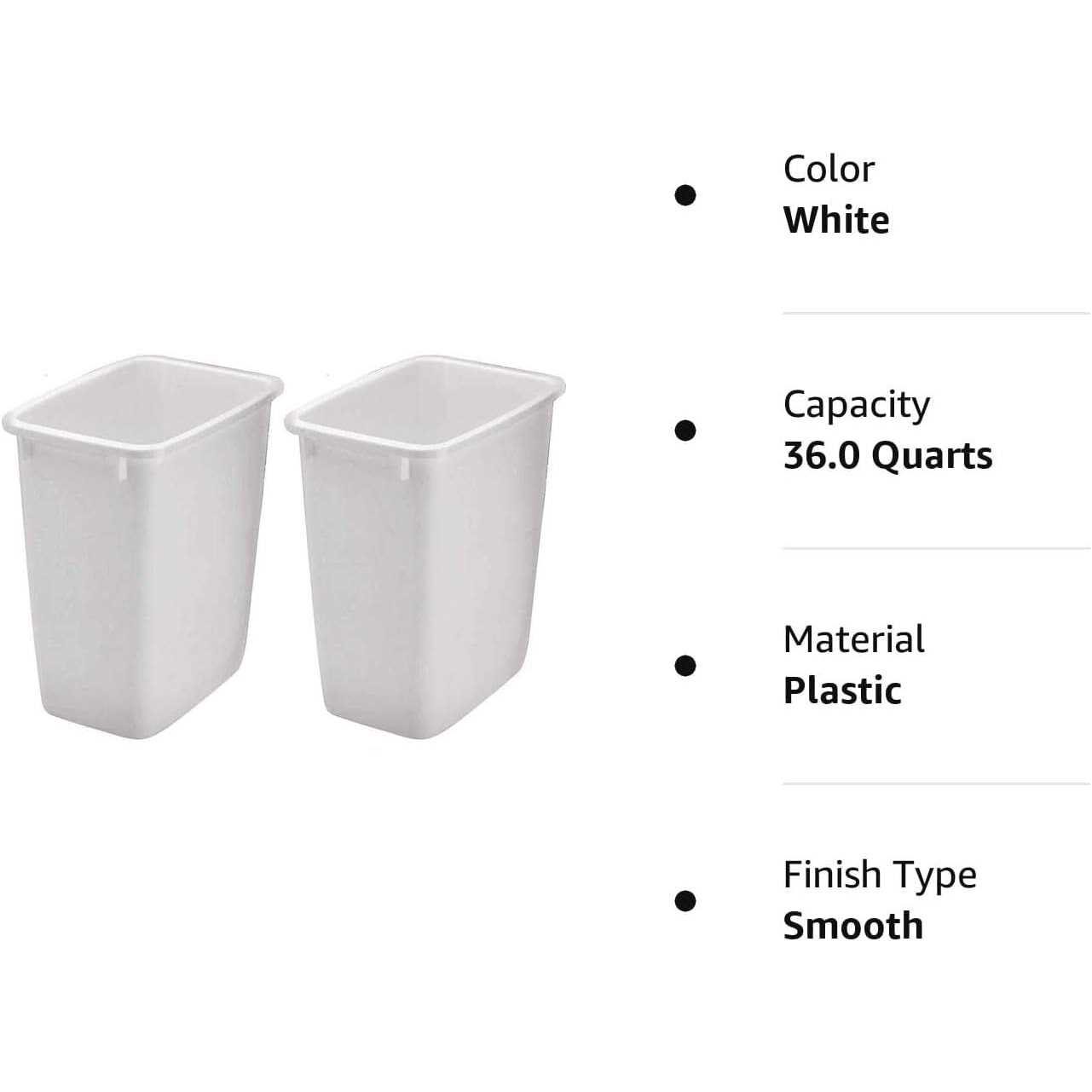 Rubbermaid Fg2806tpwht Waste Basket 36 qt Capacity - Image 2