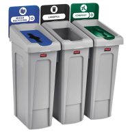 Rubbermaid Commercial Slim Jim Recycling Station Kit