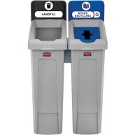Rubbermaid Commercial Slim Jim Recycling Station Kit