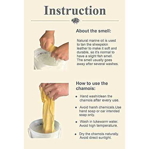 Sheepskin Elite Chamois Car Drying Towel Chamois Cloth Car Wash Drying Real Leather Absorbent Fast Drying - Image 4