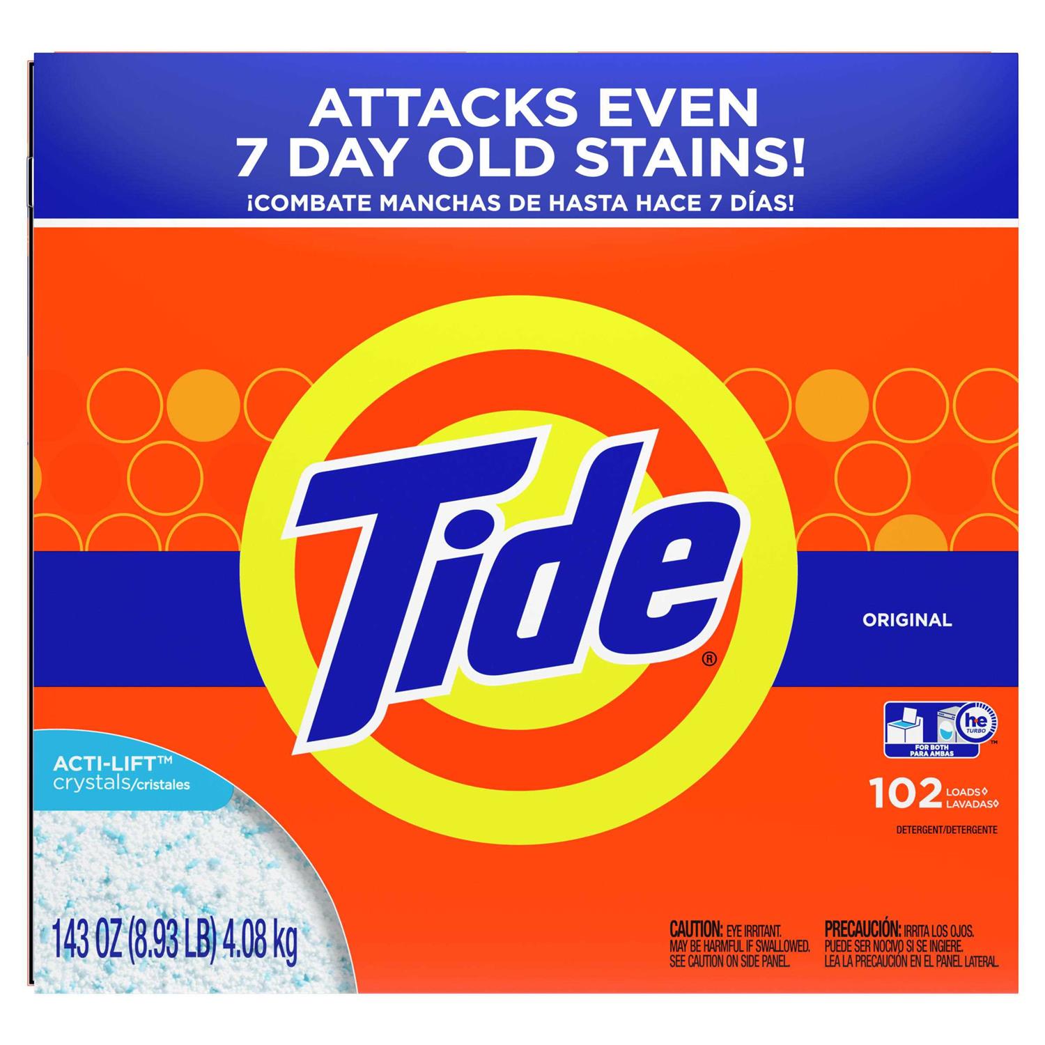 Tide Powder Laundry Detergent, Original, 102 Loads 143 oz - Image 3