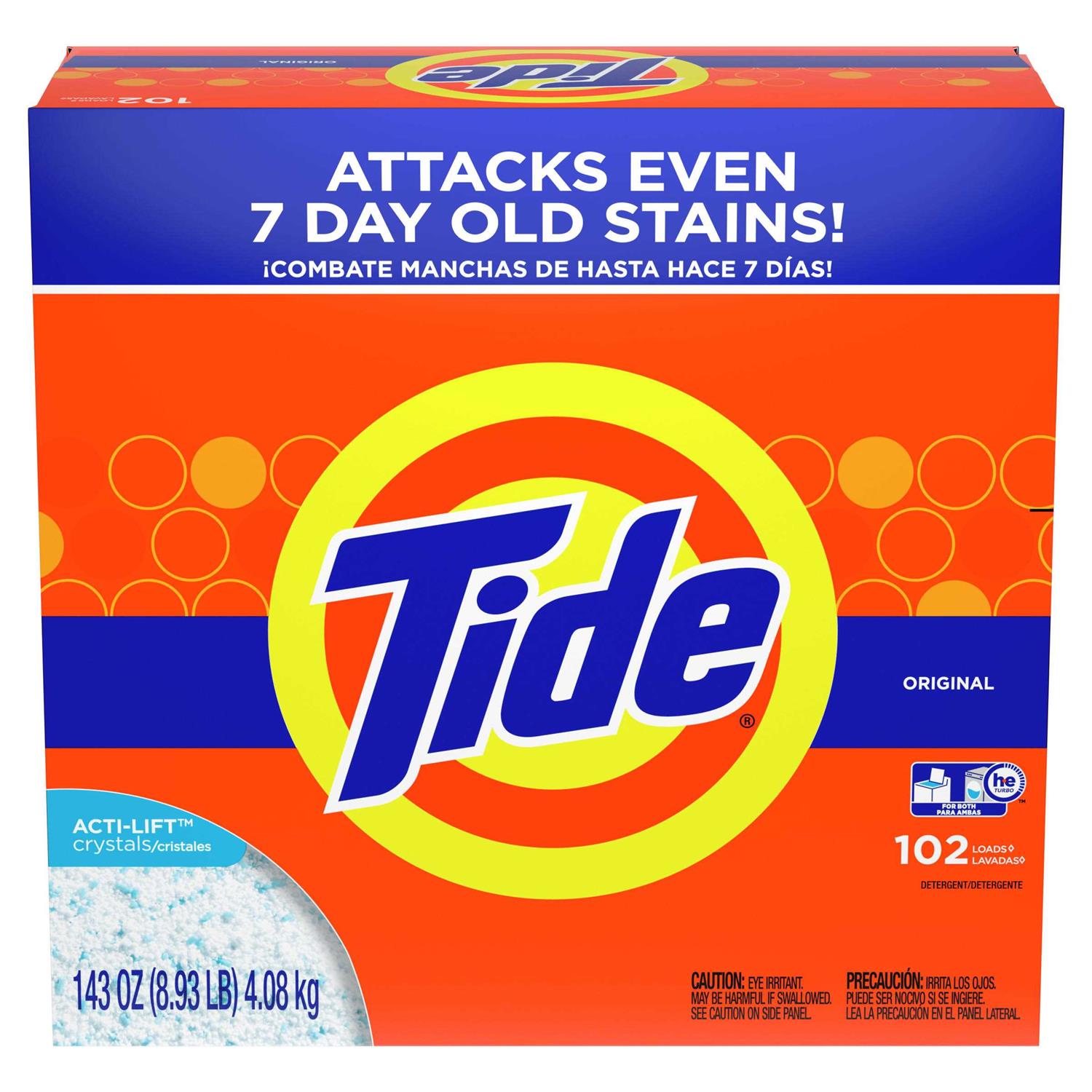 Tide Powder Laundry Detergent, Original, 102 Loads 143 oz - Image 5