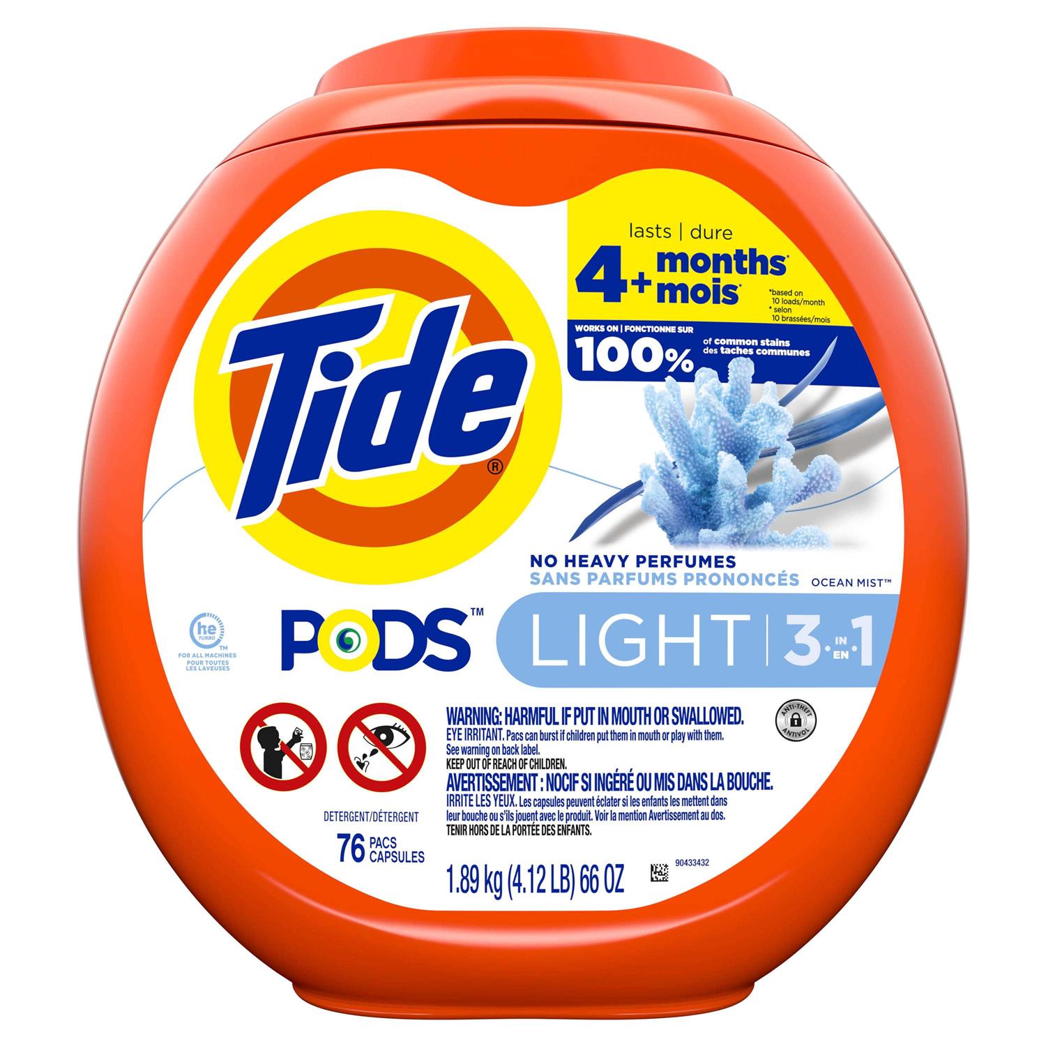 Tide PODS Light Laundry Detergent Pacs