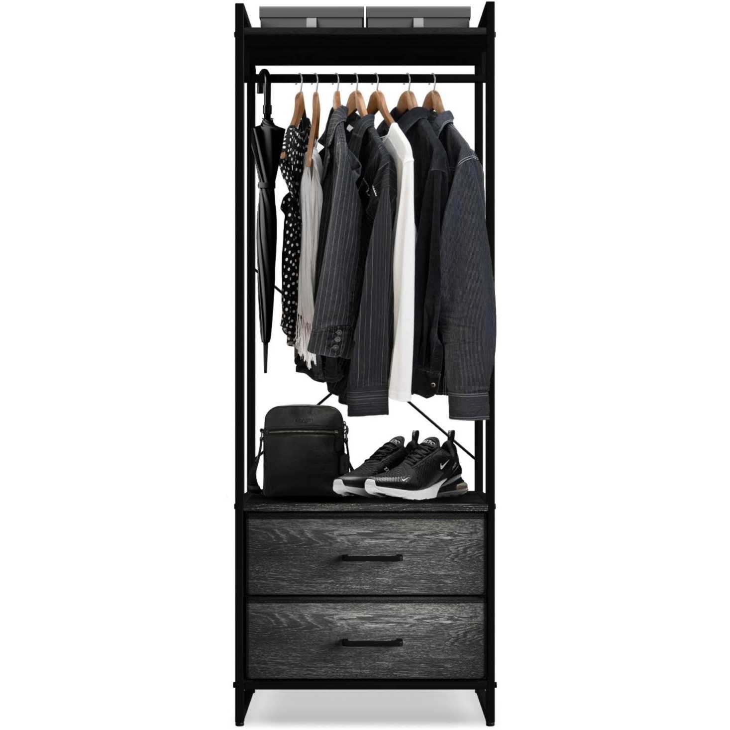 Sorbus Clothing Rack with Drawers