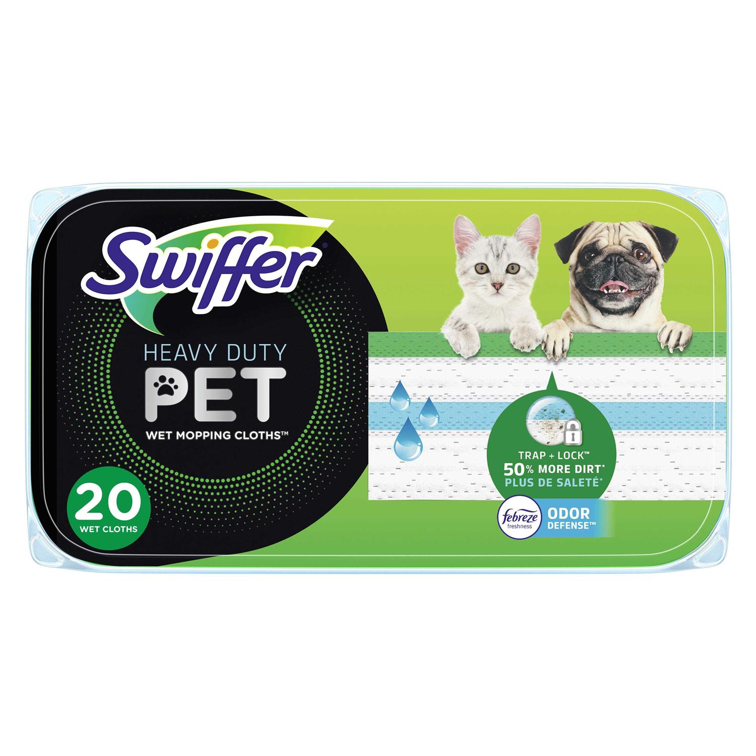 Swiffer Sweeper Pet Heavy Duty Multi-Surface Wet Cloth Refills
