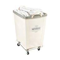 Seville Classics Commercial Grade Heavy-Duty Extra-Large Canvas Wheeled Laundry Hamper