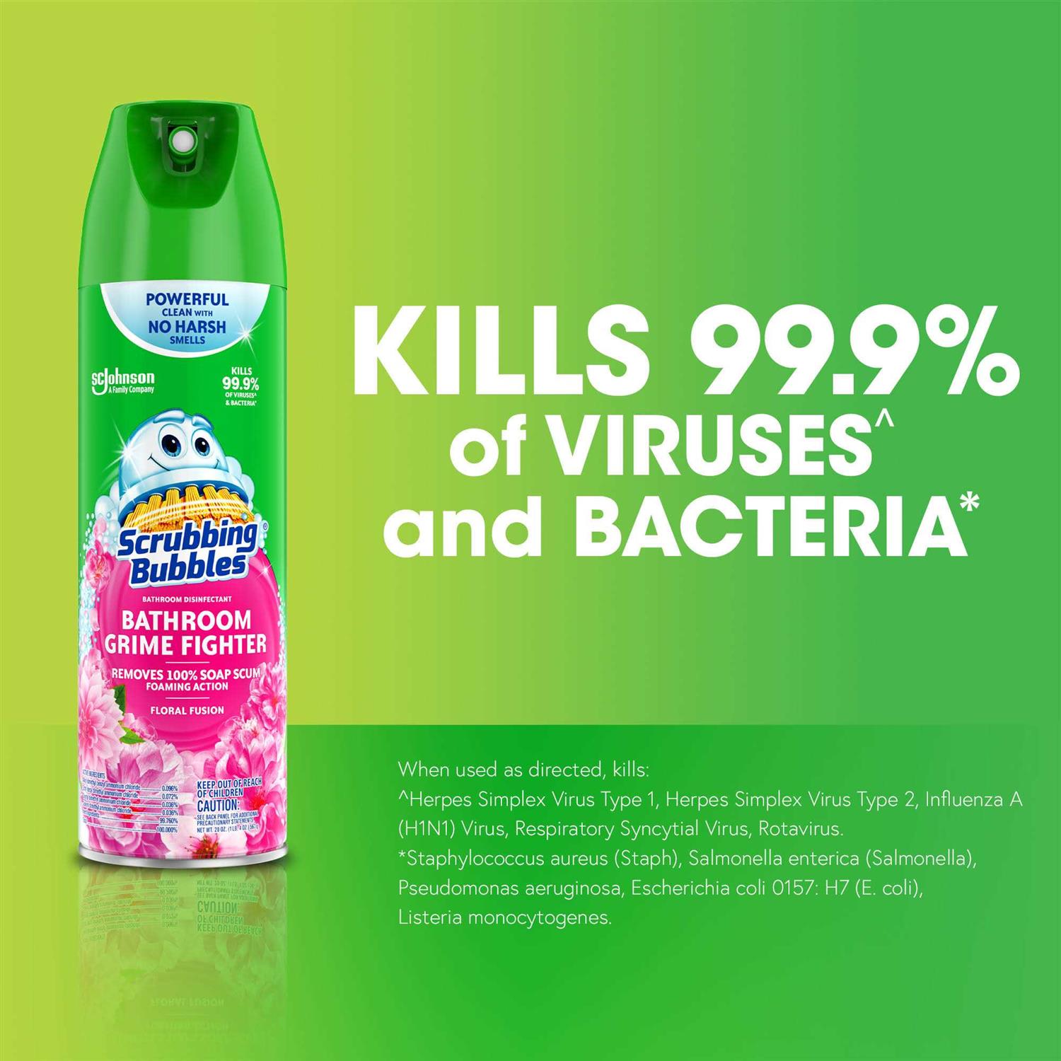 Scrubbing Bubbles Bathroom Grime Fighter Aerosol - Image 2