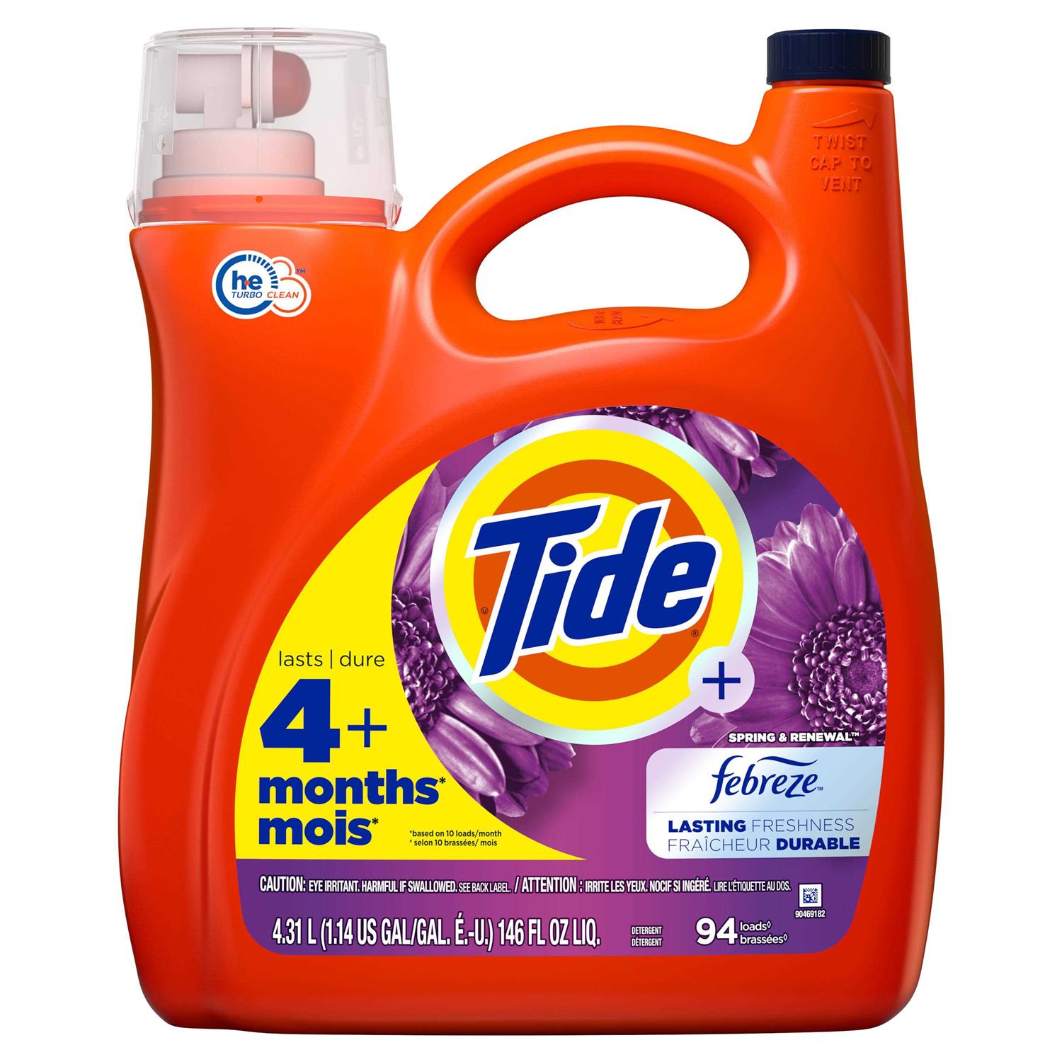 Tide Plus Febreze Spring & Renewal Liquid Laundry Detergent
