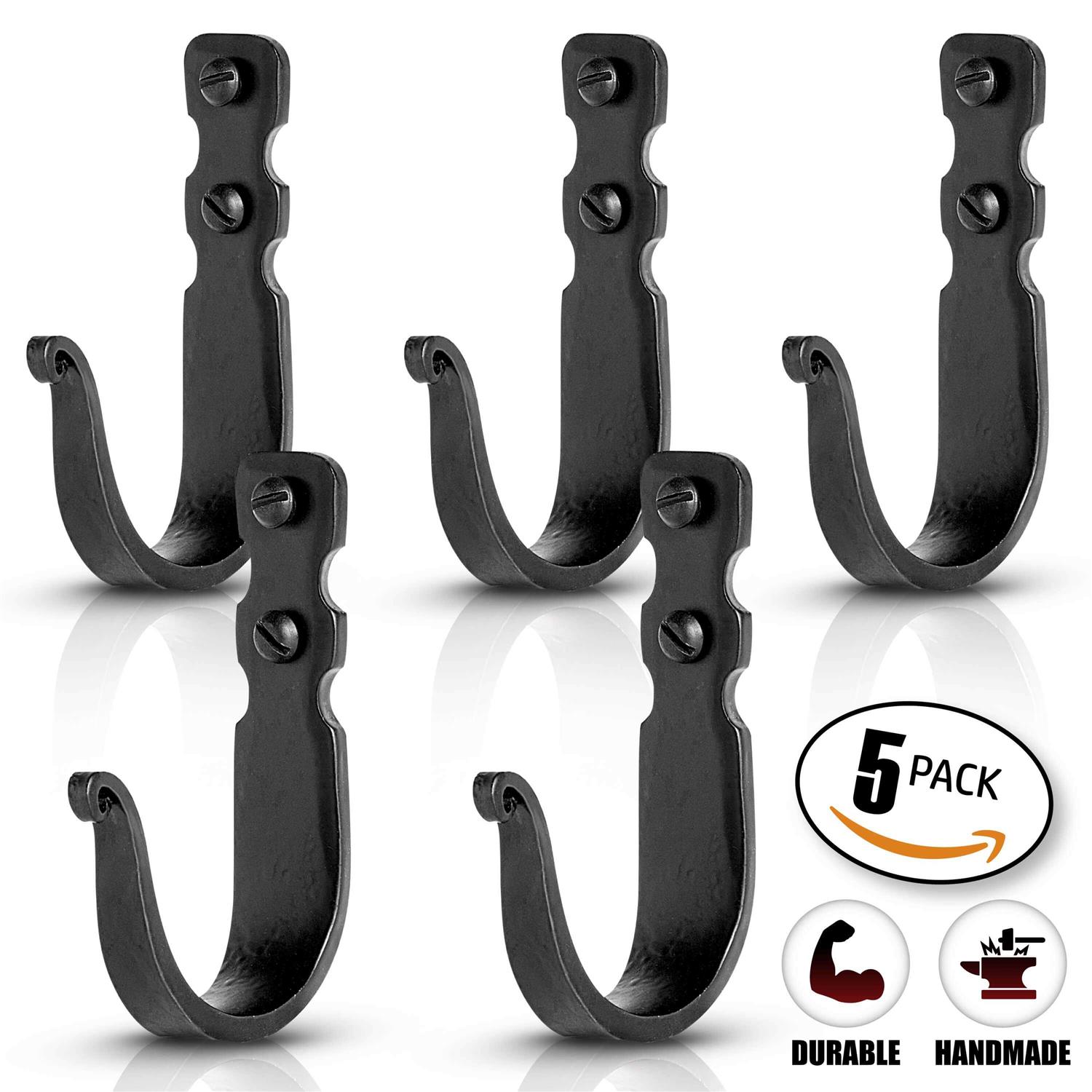 Stur-De Wall Hooks Handmade Wrought Iron Hooks for Hanging Towels - Image 2