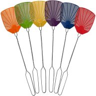 W4W Bug & Fly Swatter Handle 6 Pack Fly Swatters Indoor/Outdoor Pest Control flyswatter