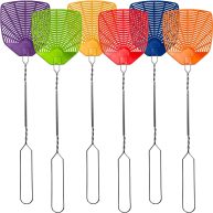 W4W Bug & Fly Swatter Handle 6 Pack Fly Swatters Indoor/Outdoor Pest Control flyswatter