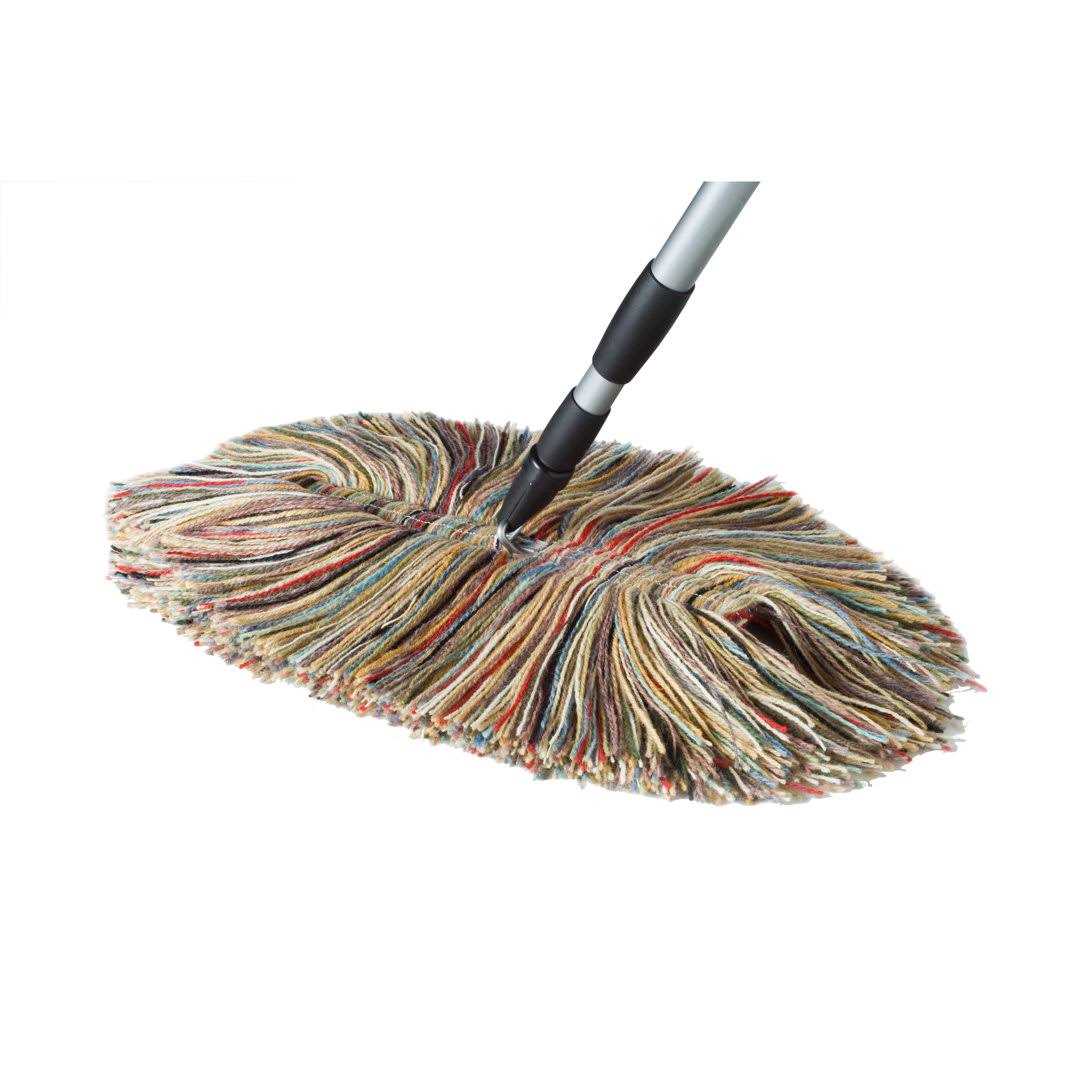 Sladust Wool Dust Mop Big Wooly with Metal Telescoping Handle