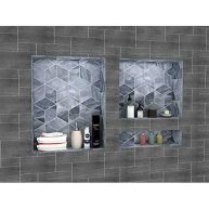 Shower Niche Recessed Shower Shelves ABS Plastic Bathroom Shower Cube