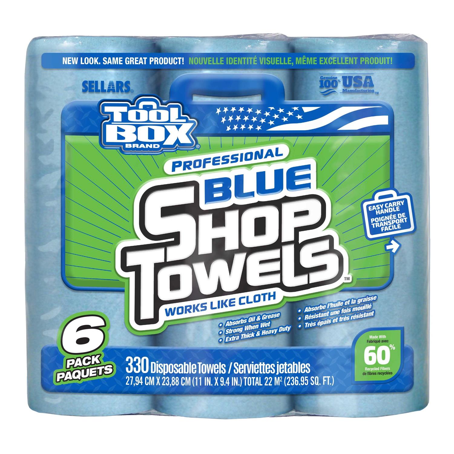 Toolbox Blue Shop Towels - Image 2